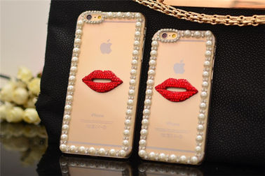 (الماس DIY لطيف أحمر الشفاه) Iphone6 ​​4.7 بوصة 5S حالة الهاتف المحمول الحقيبة